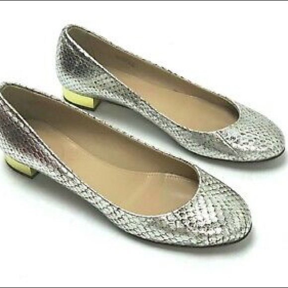 JCREW Collection Metallic Janey Snake Skin EUC 7 - Picture 2 of 8